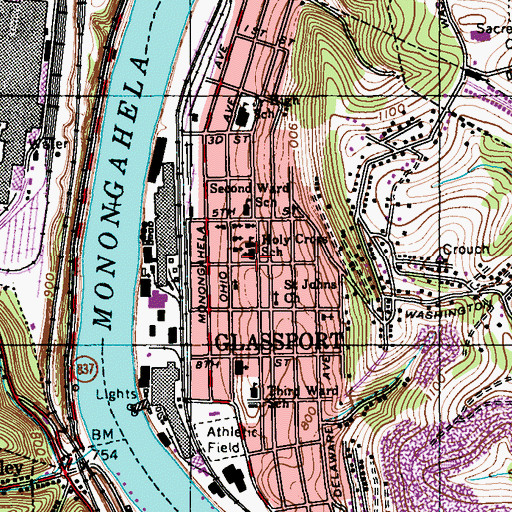 Topographic Map of The Church of Jesus Christ of Latter Day Saints, PA