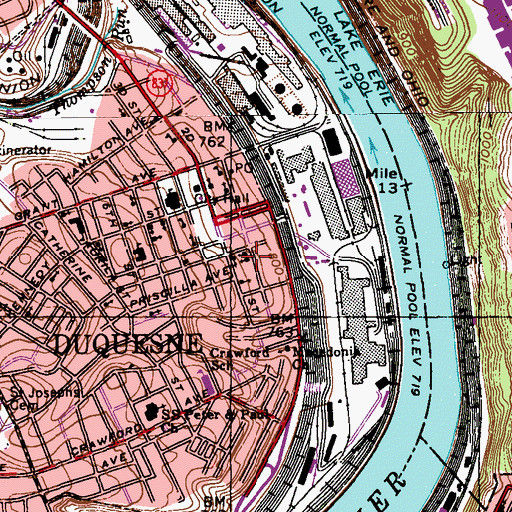 Topographic Map of The Healing Temple, PA