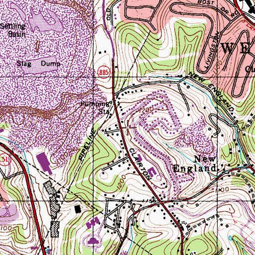 Topographic Map of Wilson Christian Academy, PA