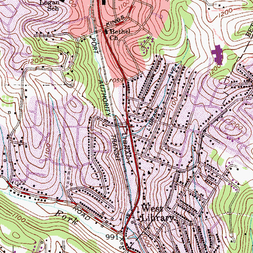 Topographic Map of Beagle Station, PA
