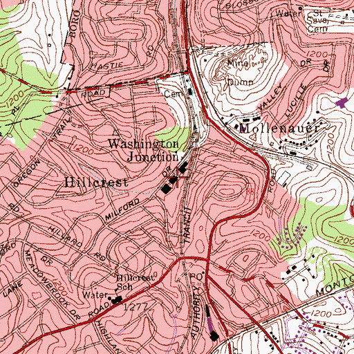 Topographic Map of Mine 3 Station, PA