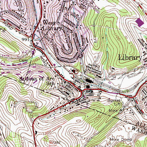 Topographic Map of Pleasant Station, PA