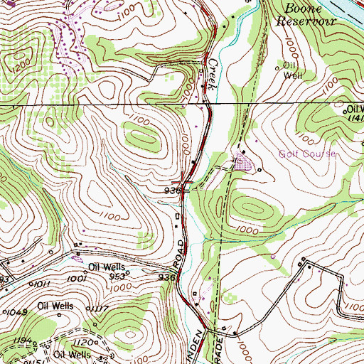 Topographic Map of Bradley School South, PA