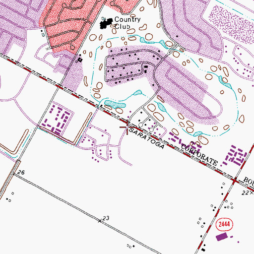 Topographic Map of Mount Olive Lutheran School, TX