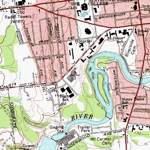 Topographic Map of Sibley Hall, NY