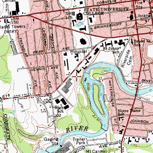 Topographic Map of DeFredenburgh Hall, NY
