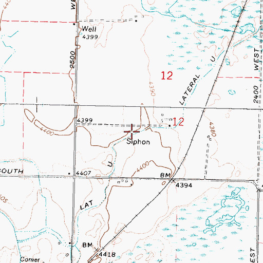 Topographic Map of Lateral U, ID