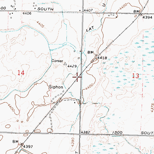 Topographic Map of Lateral U1, ID