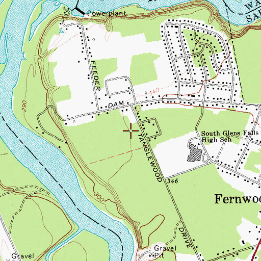 Topographic Map of Tanglewood Elementary School, NY