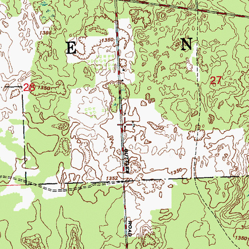 Topographic Map of Angusdale Stock Farm Historical Marker, MI