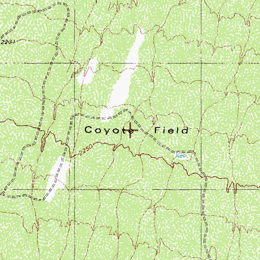 Topographic Map of Coyote Field, AZ