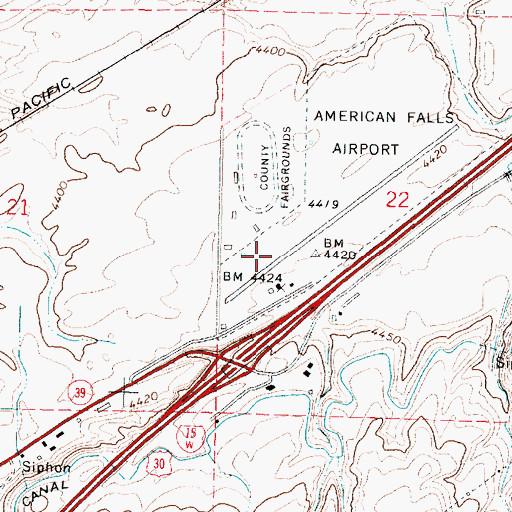 Topographic Map of E 3.0 Lateral, ID