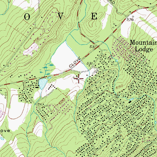 Topographic Map of Clove Acres Riding Academy, NY