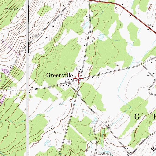 Topographic Map of Greenville United Methodist Church, NY