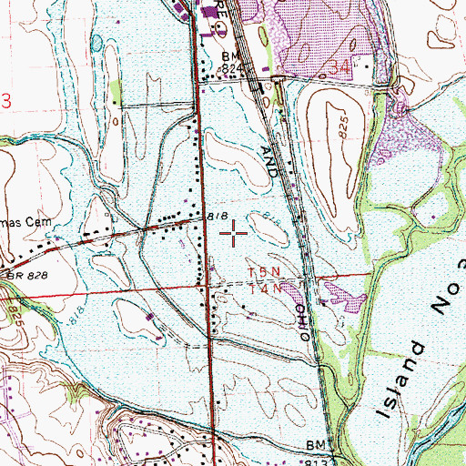 Topographic Map of Waco Field, OH