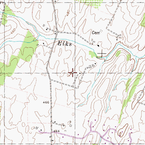 Topographic Map of Needwood Farm Airport, WV