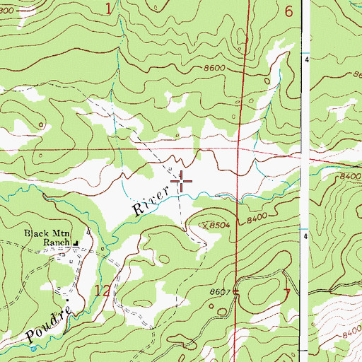 Topographic Map of Crystal Lakes Airport, CO