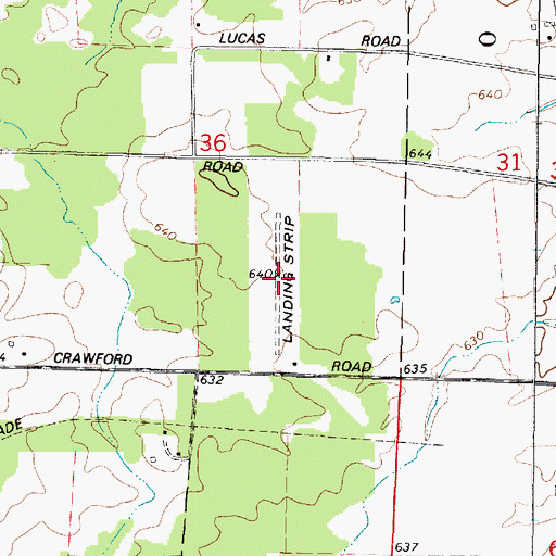 Topographic Map of Cain's Field, WI