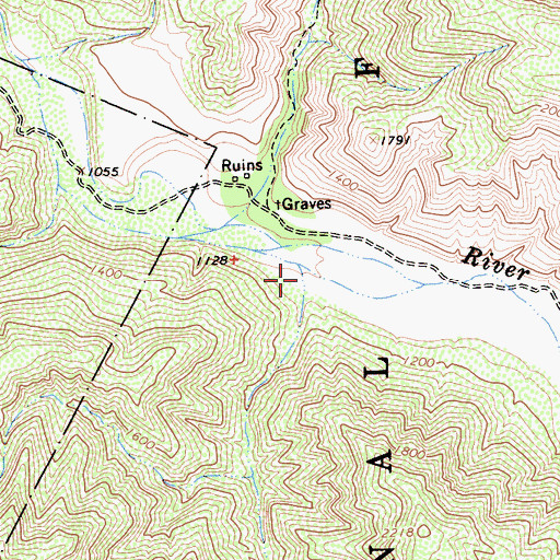Topographic Map of Lion Canyon, CA
