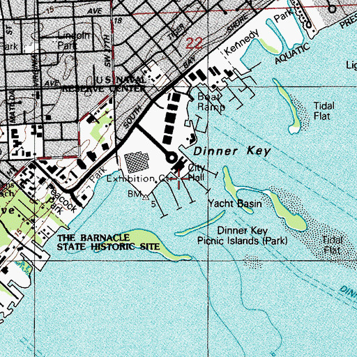Topographic Map of Grove Key Marina, FL