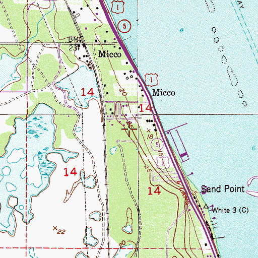 Topographic Map of River Grove Mobile Home Village, FL