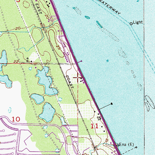 Topographic Map of Indian River Shores Trailer Court, FL