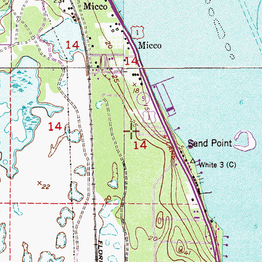 Topographic Map of Pelican Bay Manufactured Home Community, FL