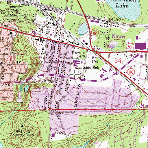 Topographic Map of First Full Gospel Church, FL