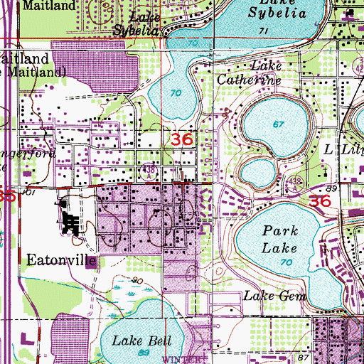 Topographic Map of Moseley House, FL