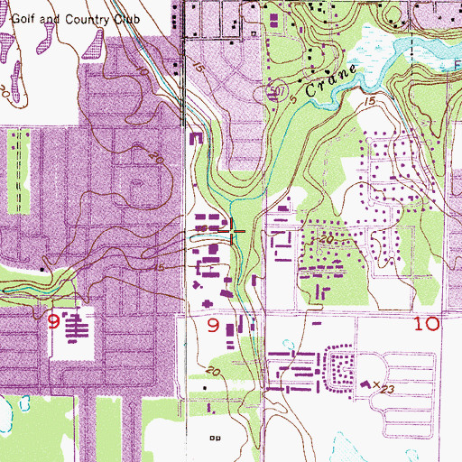 Topographic Map of Florida Institute of Technology Botanical Garden, FL