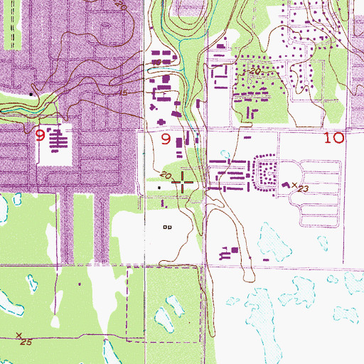 Topographic Map of Florida Institute of Technology College of Psychology and Liberal Arts, FL