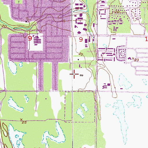 Topographic Map of Florida Institute of Technology FW Owlins Sports Complex, FL