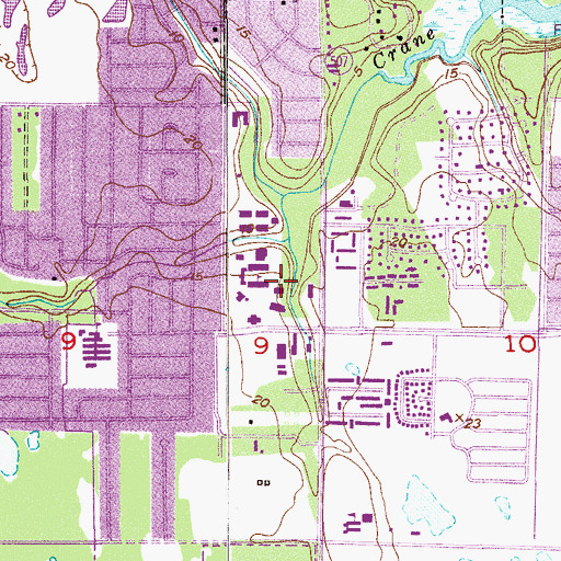 Topographic Map of Florida Institute of Technology Link Building, FL