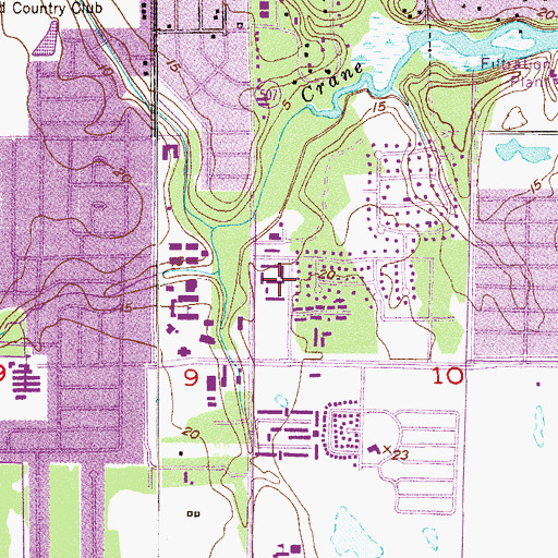 Topographic Map of Florida Institute of Technology Southgate Apartments, FL