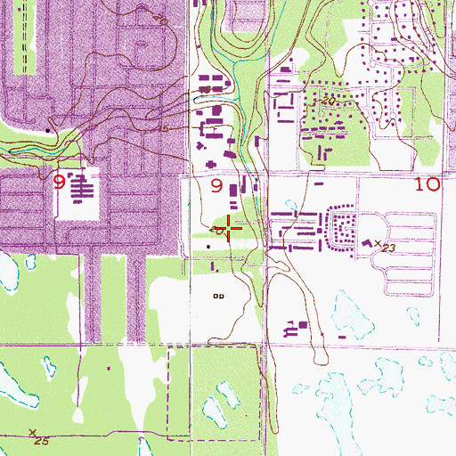 Topographic Map of Florida Institute of Technology Wave Tank Research Building, FL