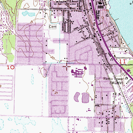 Topographic Map of Doctor Martin Luther King Jr Library, FL