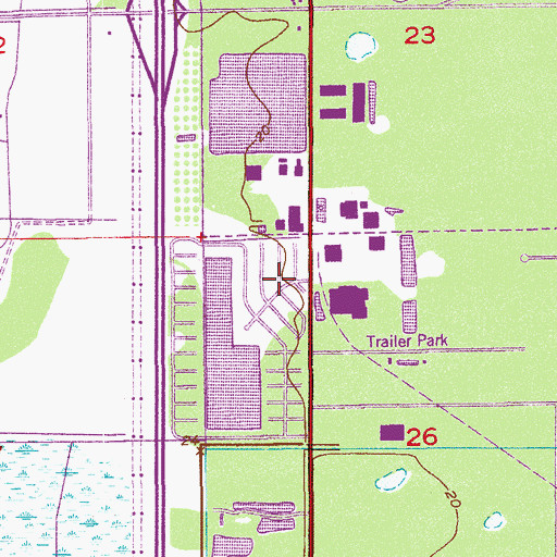 Topographic Map of Lamplighter Village III Mobile Home Park, FL