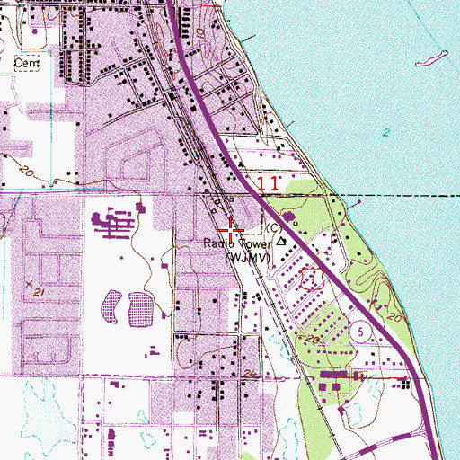 Topographic Map of Chief Corner Stone Missionary Baptist Church, FL