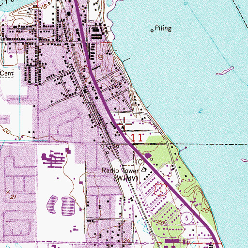 Topographic Map of Testimony Baptist Church, FL