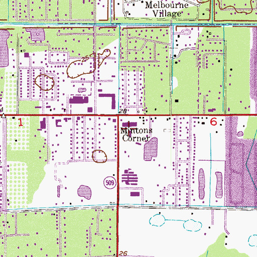 Topographic Map of Wesley United Methodist Church, FL