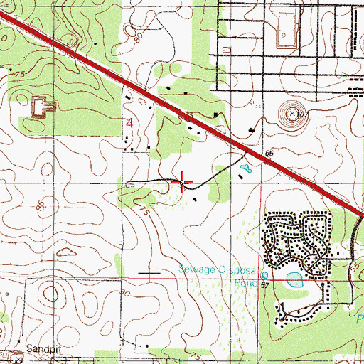 Topographic Map of Pelican's Nest Golf Club, FL