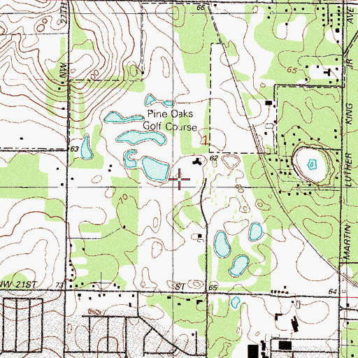 Topographic Map of Pennbrooke Fairways, FL