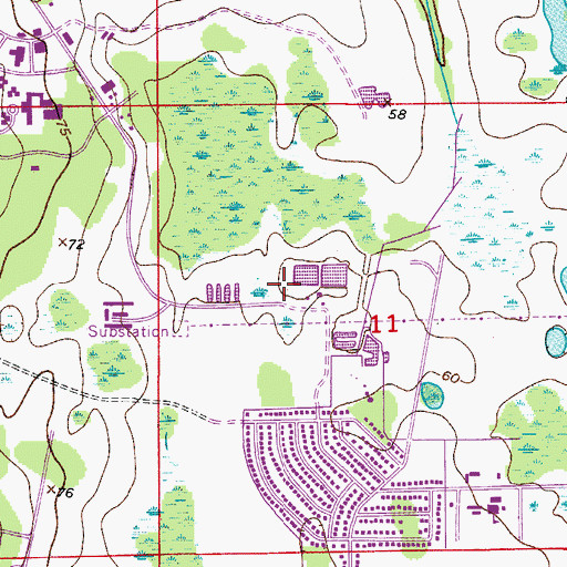 Topographic Map of University of Central Florida Orlando Campus Observatory and Astronomy Laboratory, FL