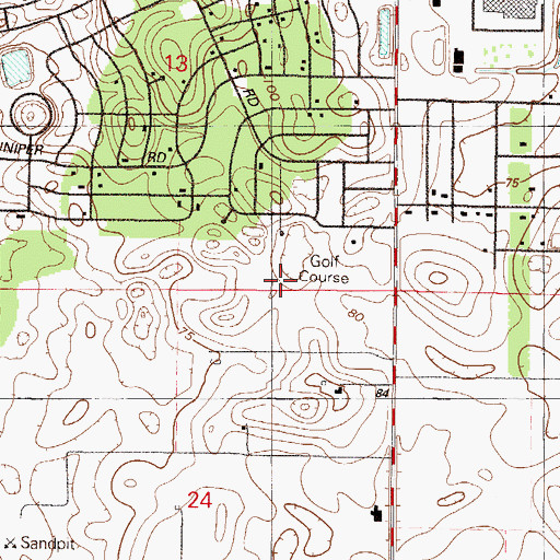 Topographic Map of Panther Lake Golf Course, FL