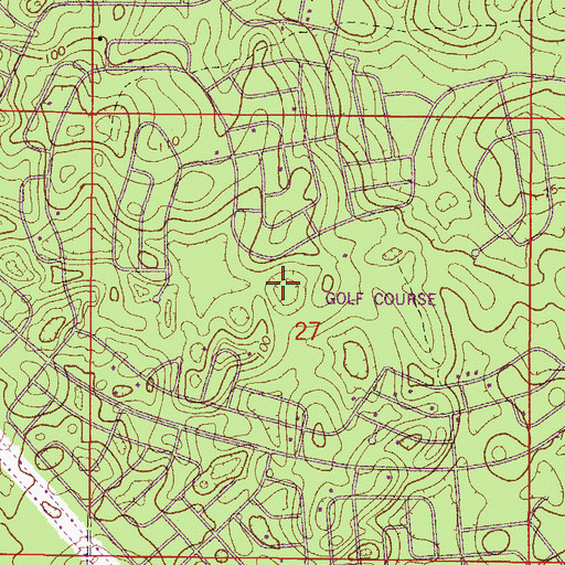 Topographic Map of Pelican Bay South Country Club, FL