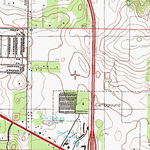 Topographic Map of Sweetwater Oaks Mobile Home Park, FL