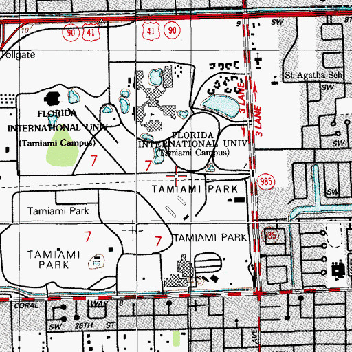 Topographic Map of Roxy Performing Arts Center, FL