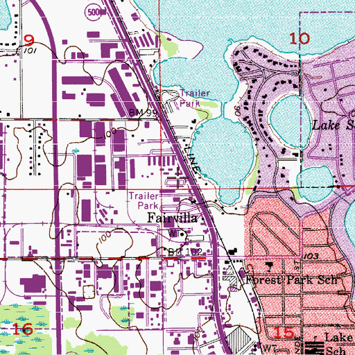 Topographic Map of El Punto Lake Mobile Home Park, FL