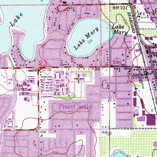 Topographic Map of Oak Ridge Village Mobile Home Park, FL