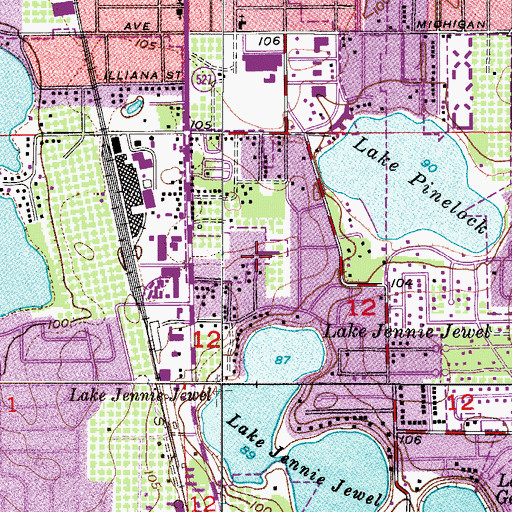 Topographic Map of Palmer Trailer Park, FL